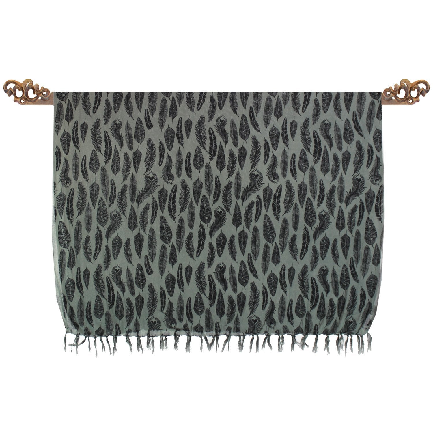 Paréo gris plume - Boutique Equinoxe