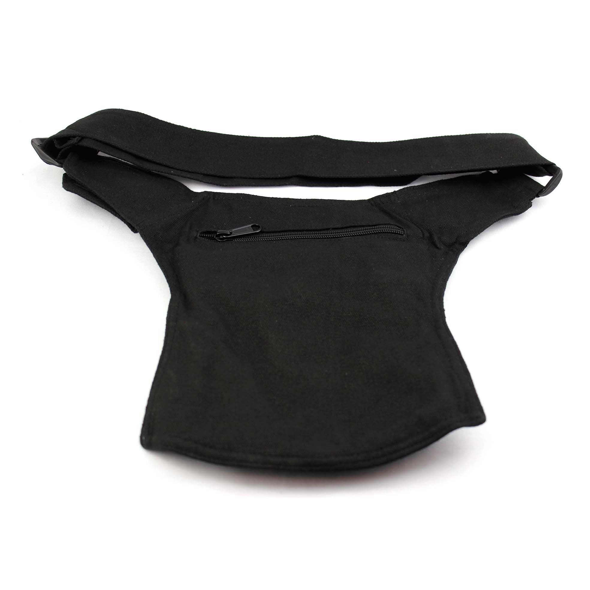 Pochette ceinture en Coton, Noir - Boutique Equinoxe