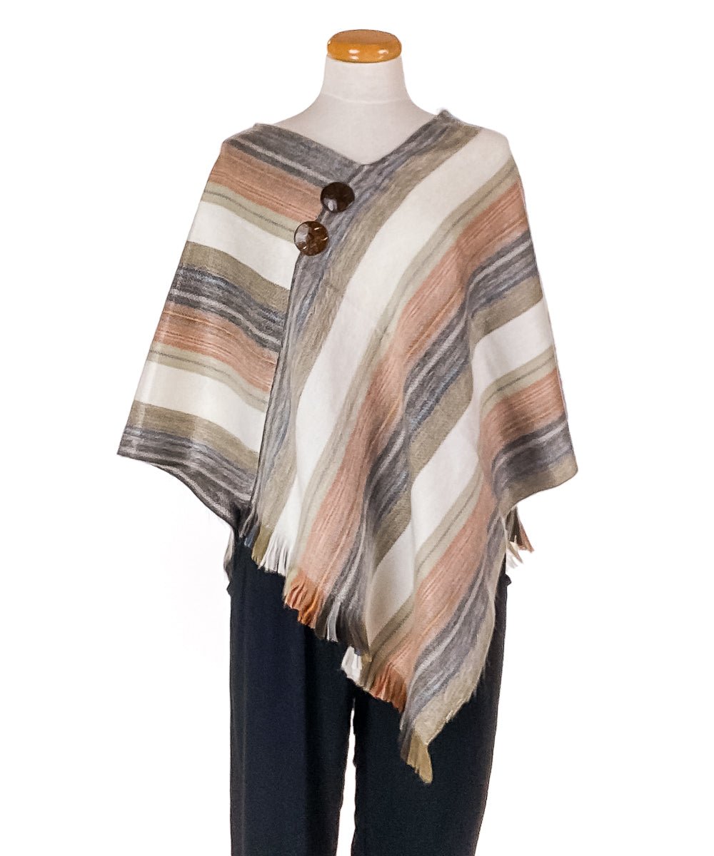 poncho-à-boutons-de-l'équateur-mélange-alpaga | boutique-equinoxe