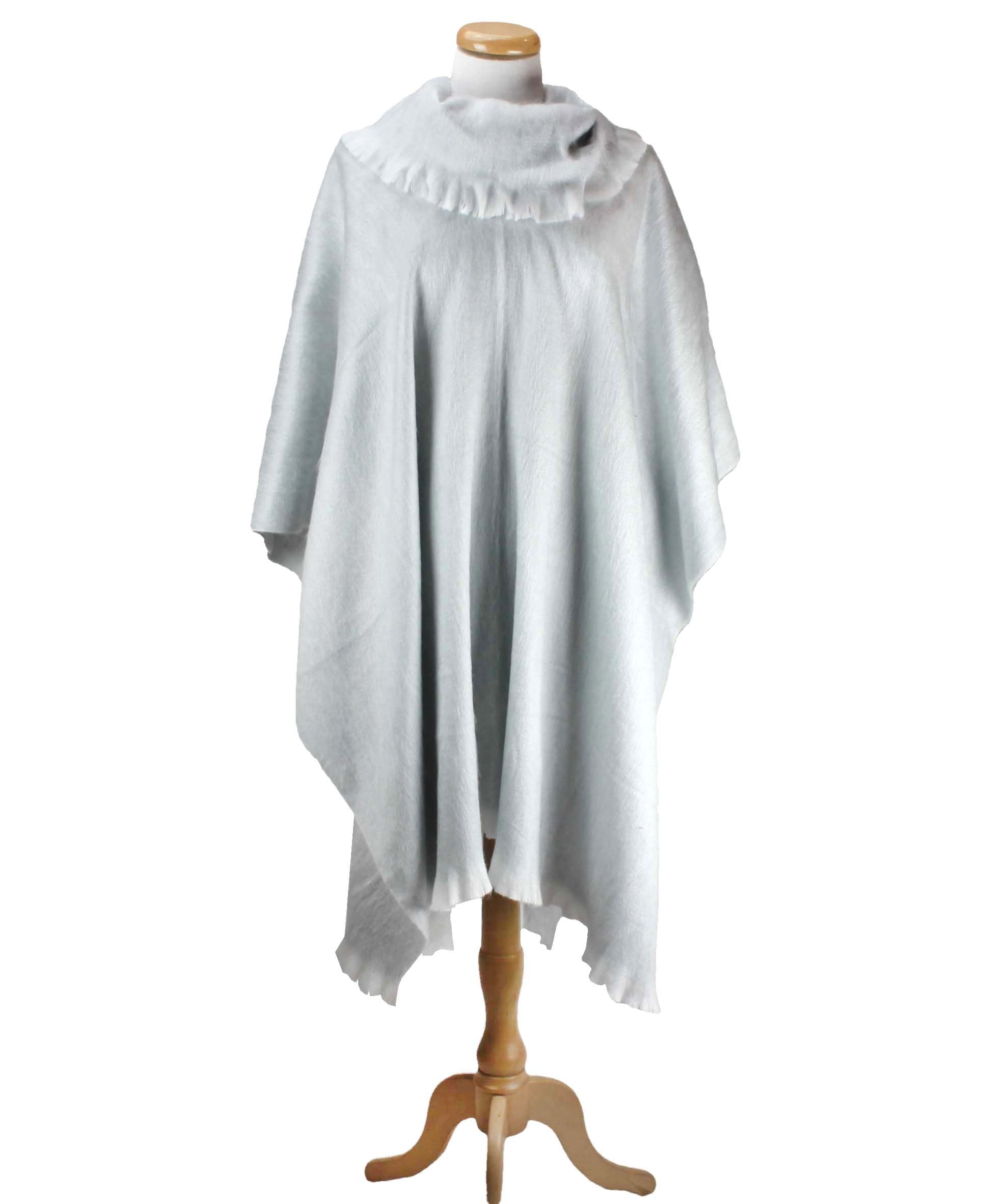 poncho-cape-a-col-mélange-alpaga | boutique-equinoxe