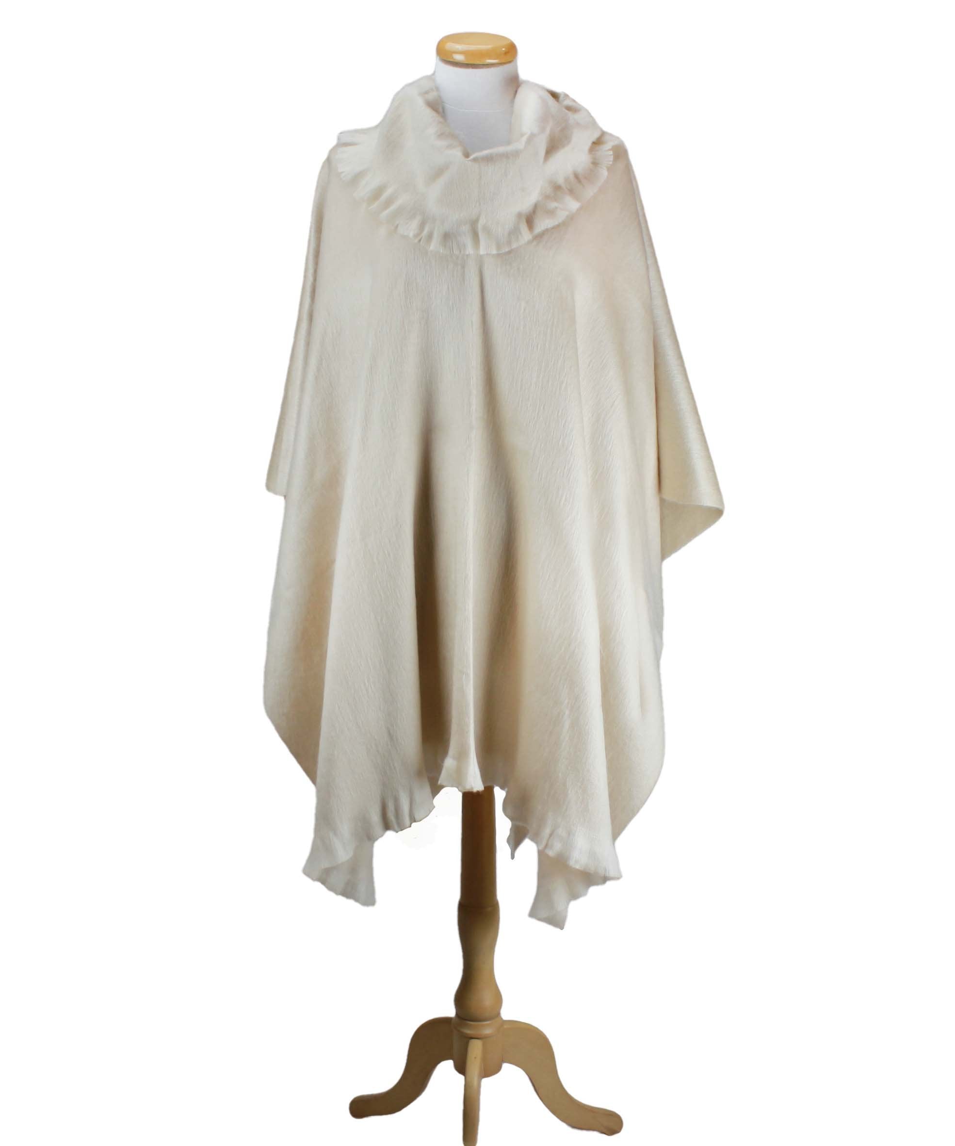 poncho-cape-a-col-mélange-alpaga | boutique-equinoxe