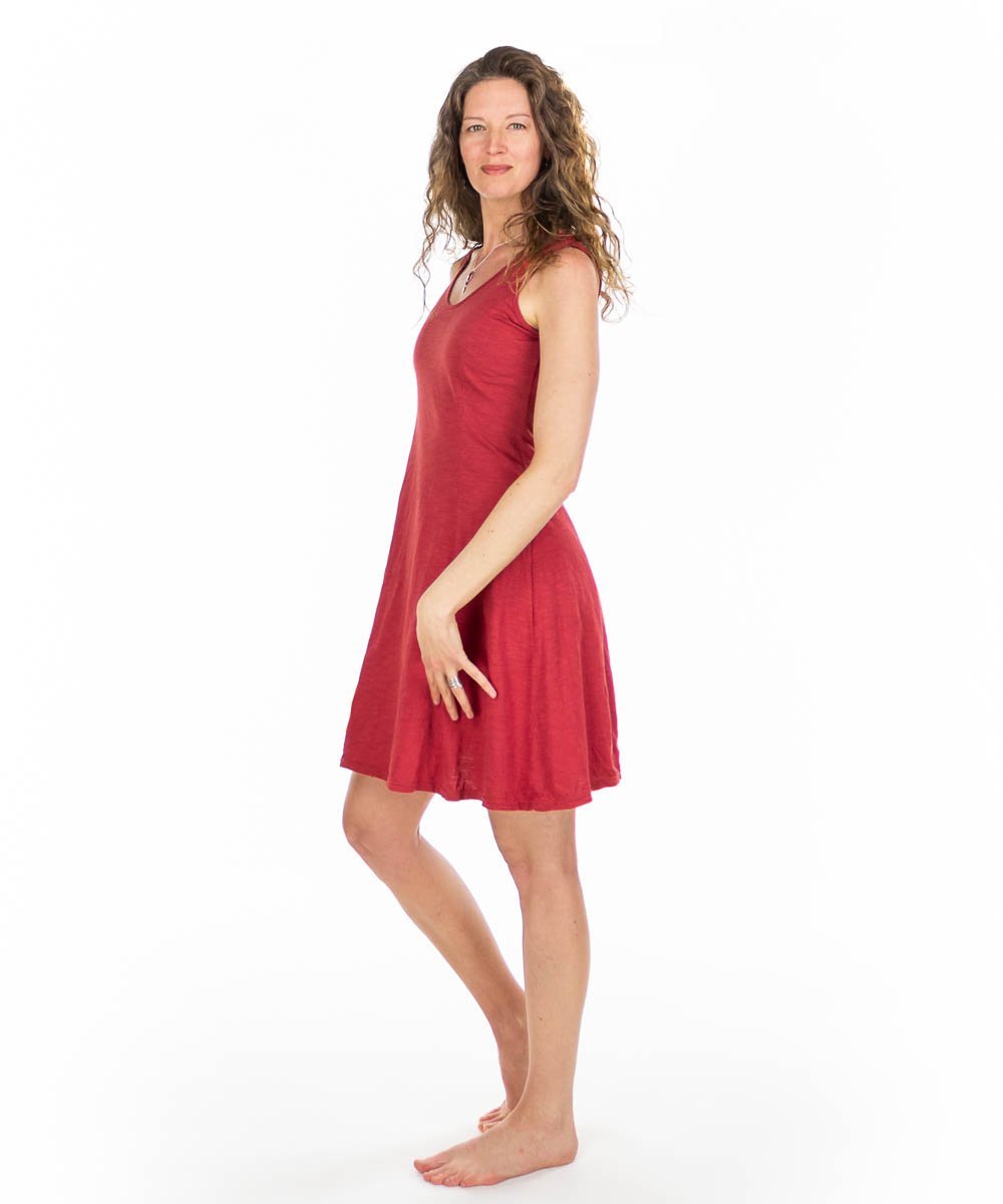 Robe coton flammé à panneaux courte DISPONIBLE BIENTÔT - Boutique Equinoxe