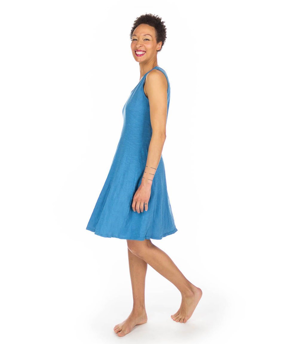 Robe coton flammé à panneaux courte DISPONIBLE BIENTÔT - Boutique Equinoxe