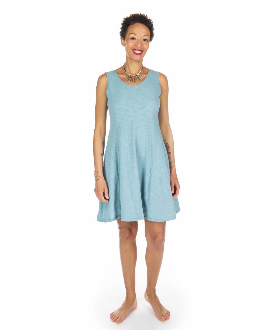 Robe coton flammé à panneaux courte DISPONIBLE BIENTÔT - Boutique Equinoxe