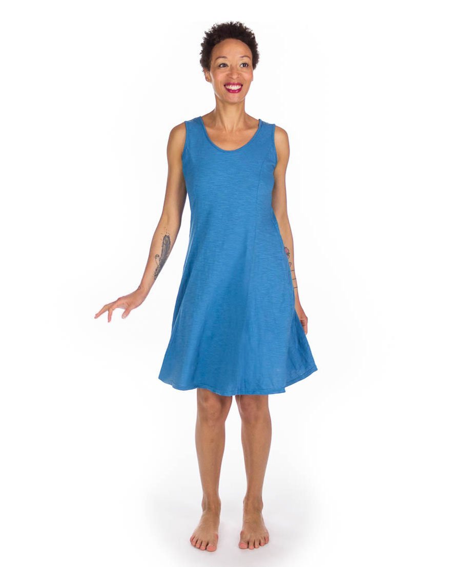 Robe coton flammé à panneaux courte DISPONIBLE BIENTÔT - Boutique Equinoxe