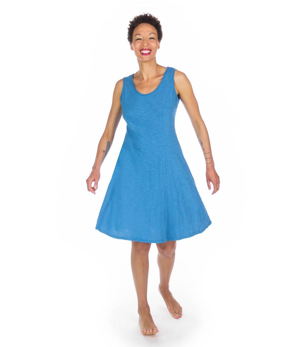 Robe coton flammé à panneaux courte DISPONIBLE BIENTÔT - Boutique Equinoxe