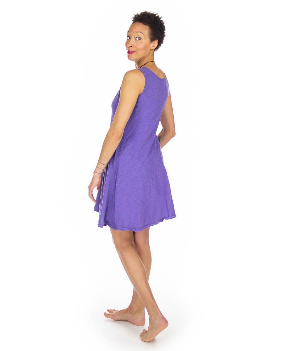 Robe coton flammé à panneaux courte DISPONIBLE BIENTÔT - Boutique Equinoxe