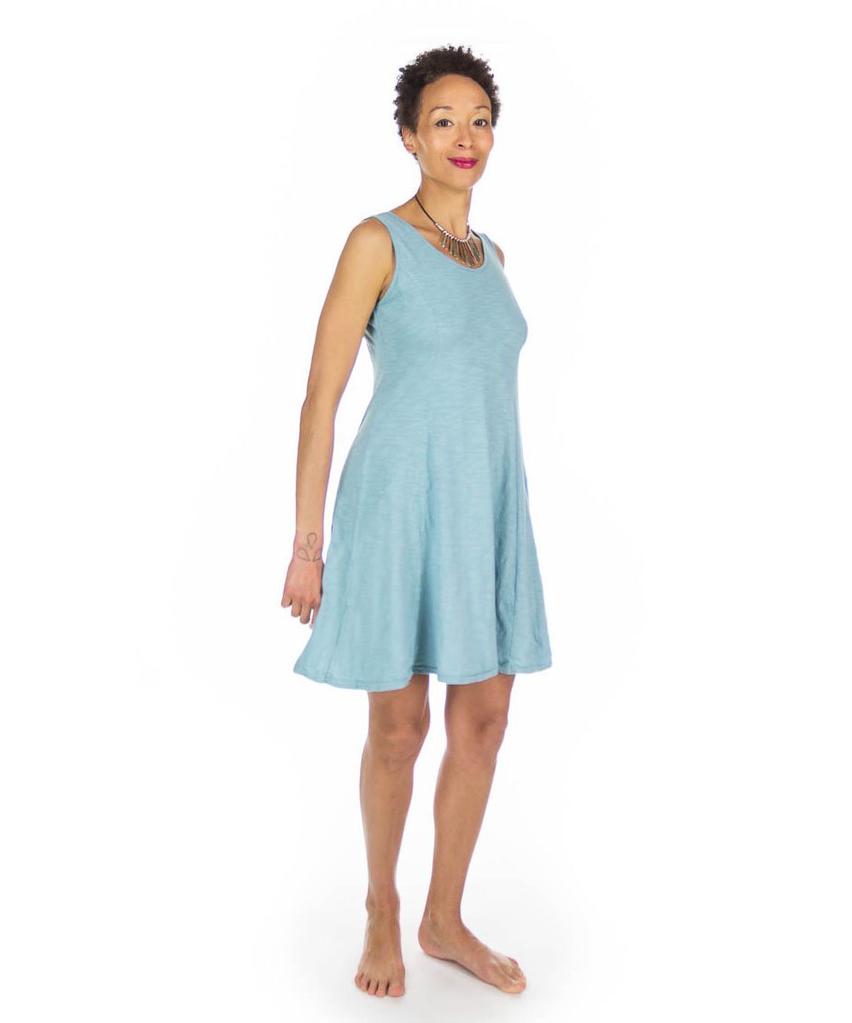 Robe coton flammé à panneaux courte DISPONIBLE BIENTÔT - Boutique Equinoxe