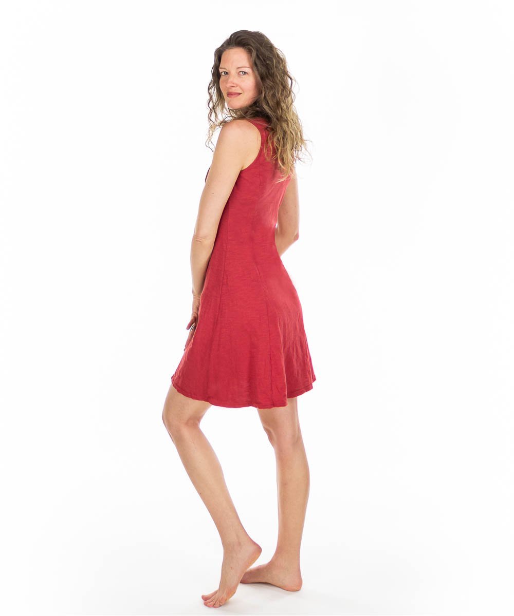 Robe coton flammé à panneaux courte DISPONIBLE BIENTÔT - Boutique Equinoxe