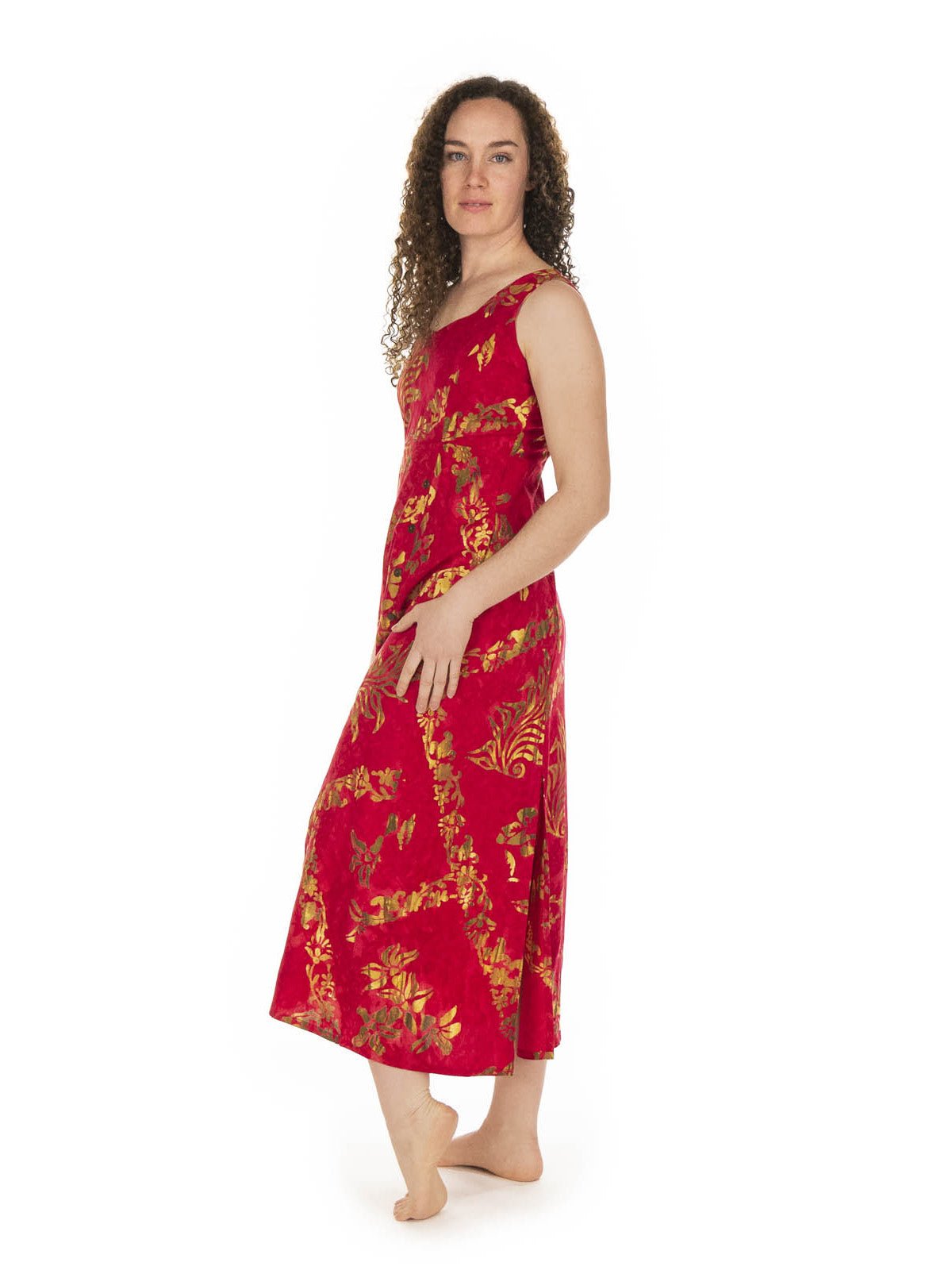Robe Rouge longue taille haute - Boutique Equinoxe