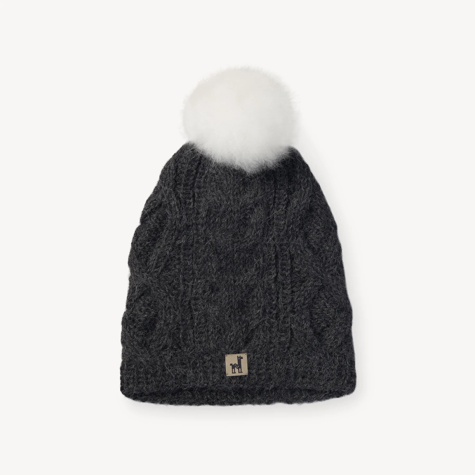 Tuque avec pompom / bonnet pur alpaga, unisexe - Boutique Equinoxe