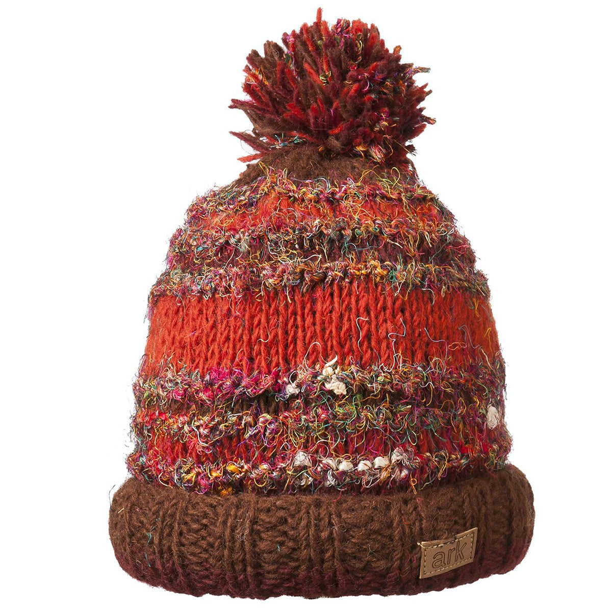 Tuque Pompom en laine et Soie recyclée  | Boutique Equinoxe