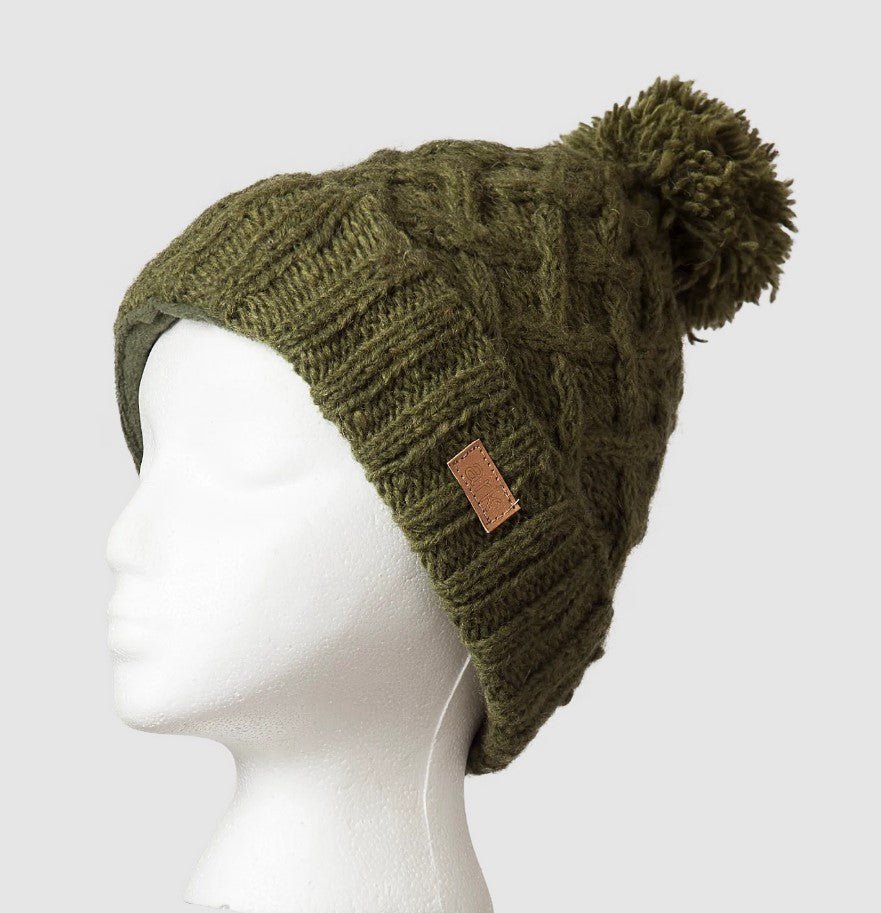 Tuque torsade à pompon - Boutique Equinoxe