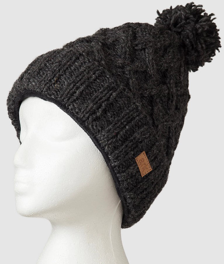 Tuque torsade à pompon - Boutique Equinoxe