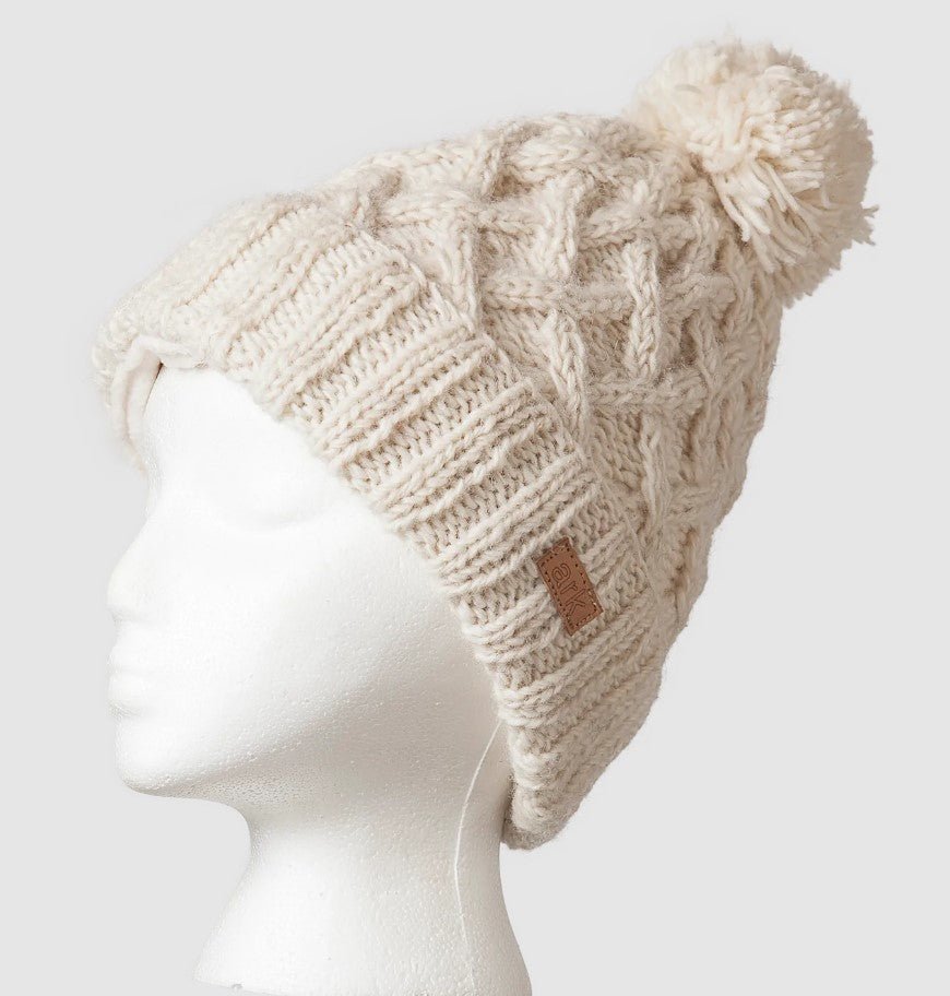 Tuque torsade à pompon - Boutique Equinoxe