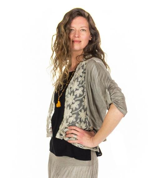 Veste dentelle en bambou et coton - Boutique Equinoxe