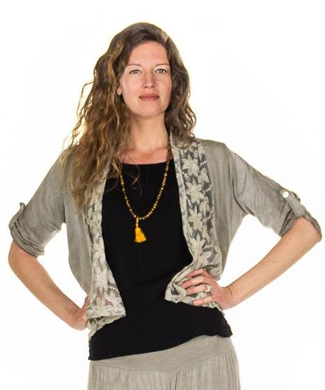 Veste dentelle en bambou et coton - Boutique Equinoxe