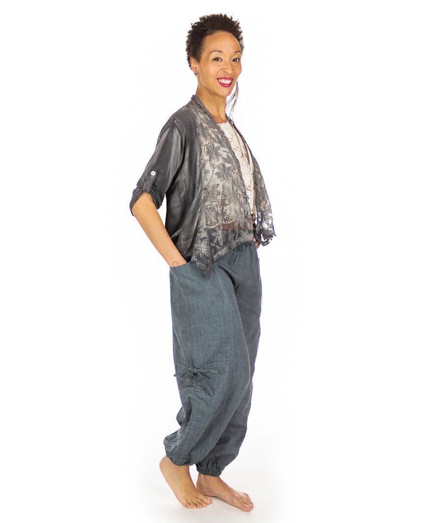 Veste dentelle en bambou et coton - Boutique Equinoxe