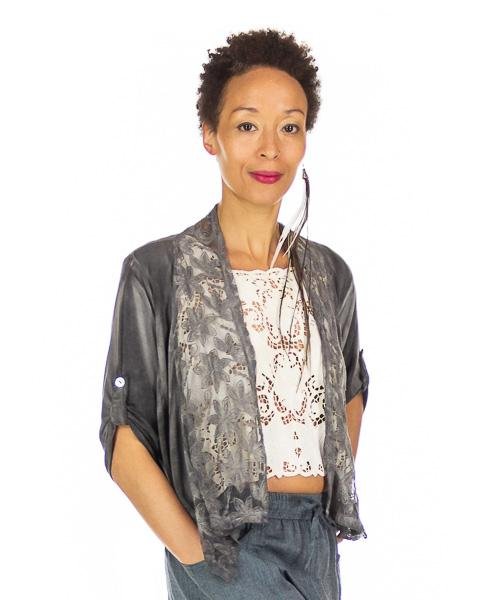 Veste dentelle en bambou et coton - Boutique Equinoxe