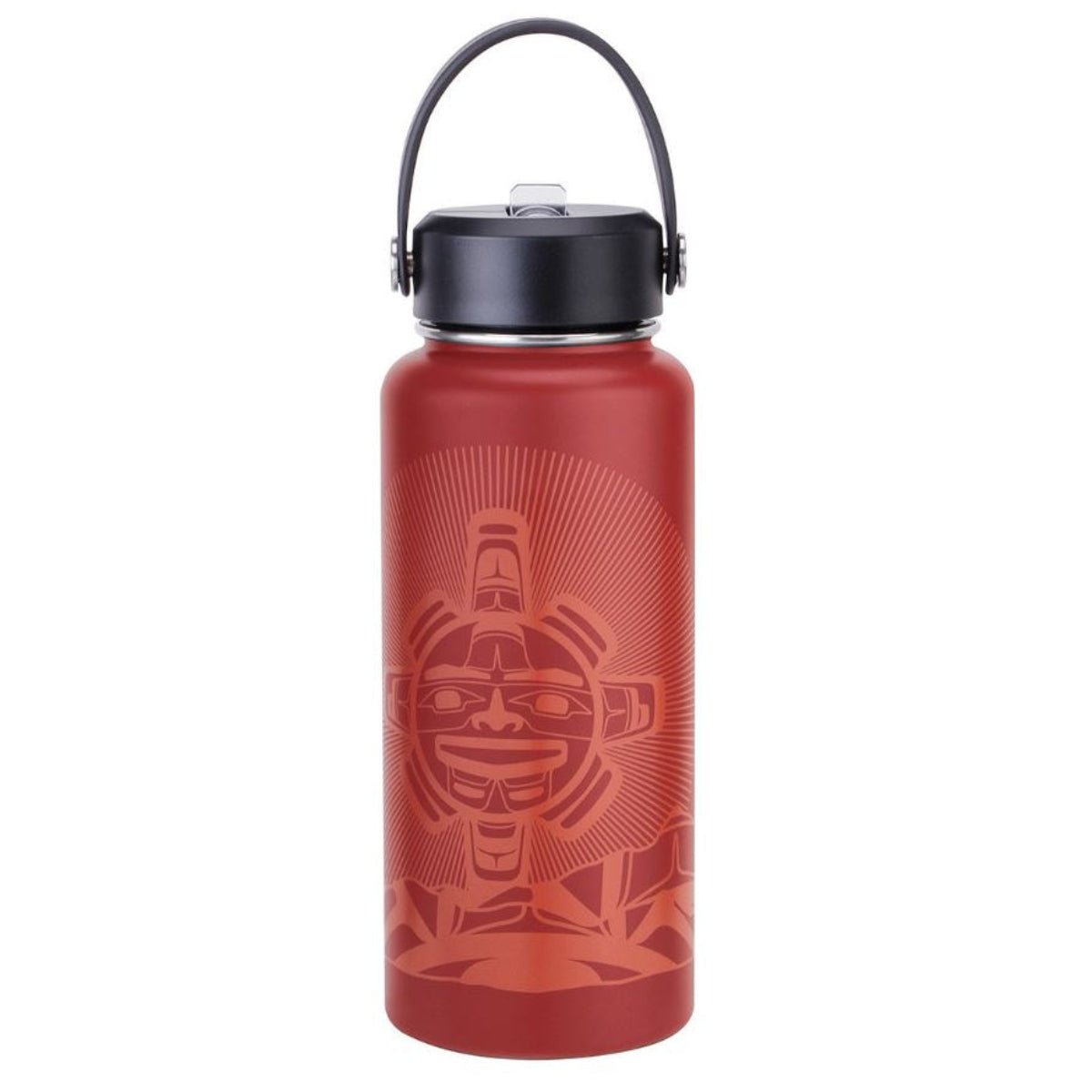 Bouteille isolée, 32 oz, Soleil Chikat par Nahaan Tlingit - Boutique Equinoxe
