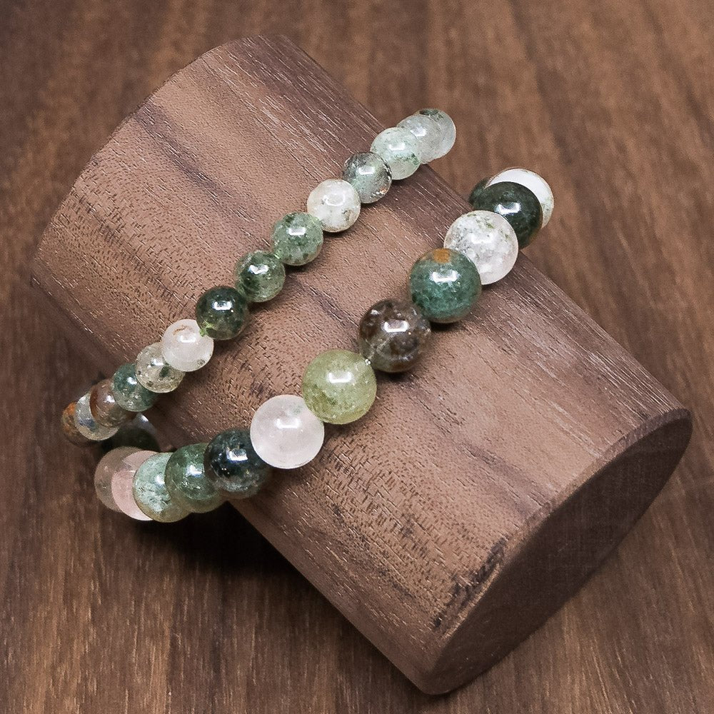 Bracelet en Quartz vert fantôme - Boutique Equinoxe