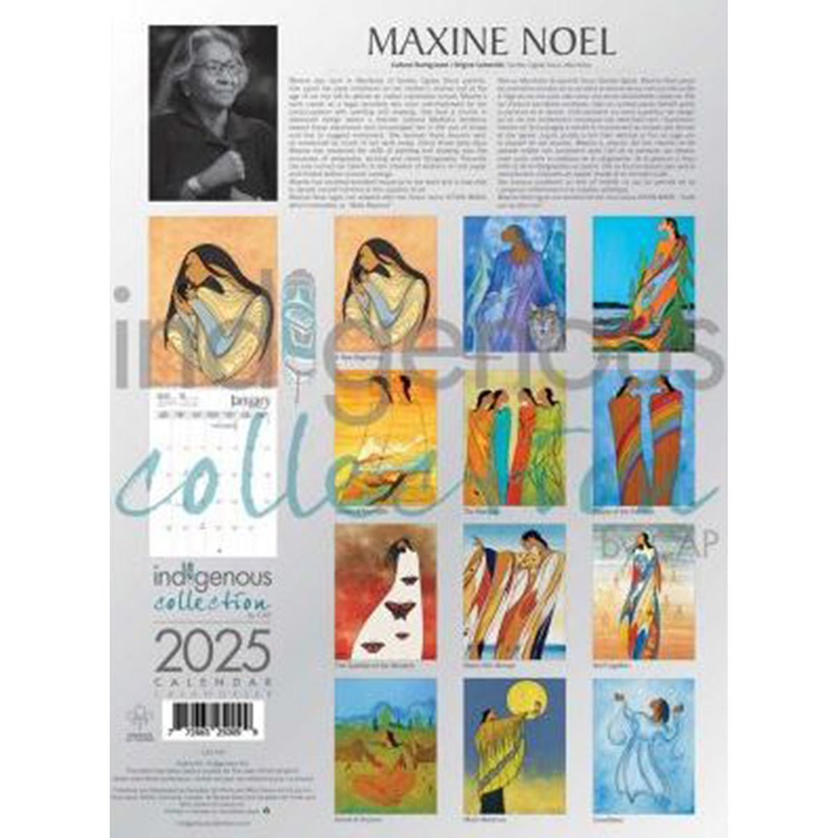 Calendrier 2025, Peintures par Maxine Noel, art autochtone - Boutique Equinoxe