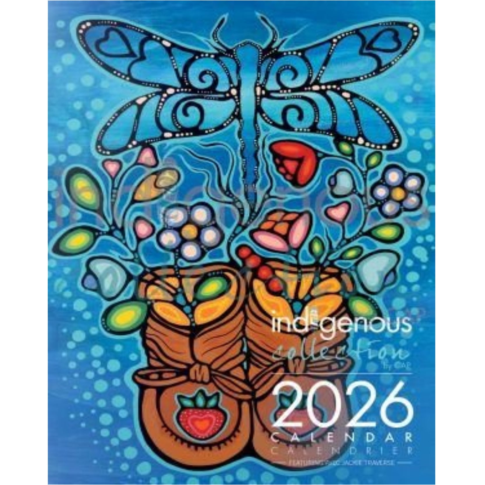 Calendrier 2026, Peintures par Jackie Traverse, art autochtone - Boutique Equinoxe