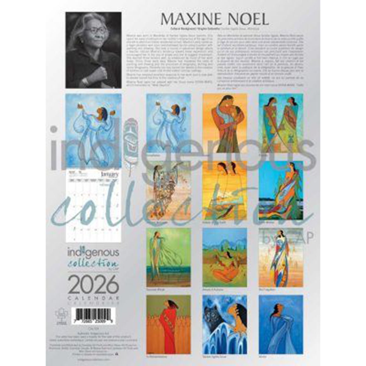 Calendrier 2026, Peintures par Maxine Noel, art autochtone - Boutique Equinoxe