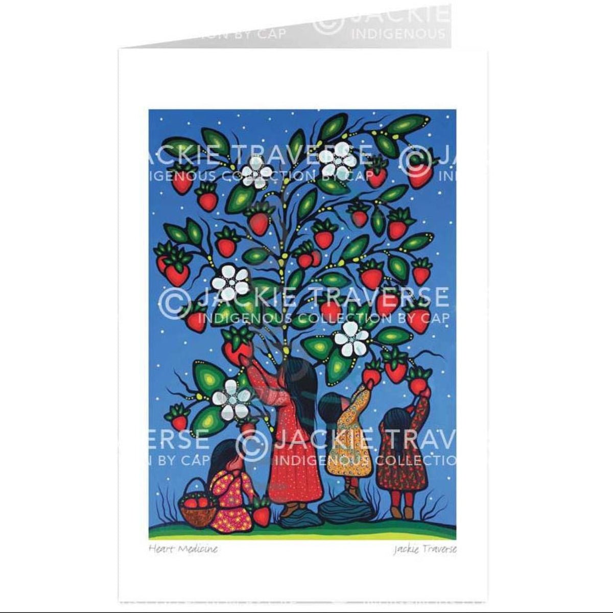 Carte de souhait, Médecine du Cœur par Jackie Traverse, art autochtone - Boutique Equinoxe