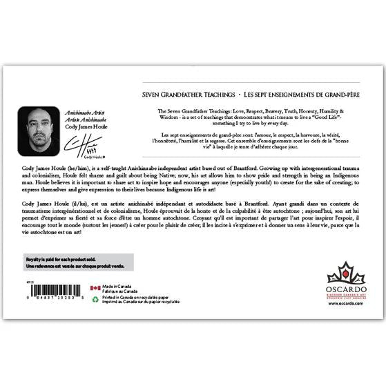 Carte de Souhaits, Les sept enseignements de Grand - Père de Cody James Houle - Boutique Equinoxe