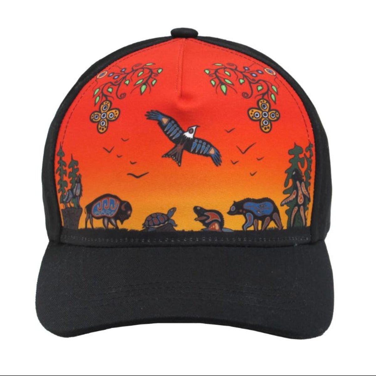 Casquette Les Sept enseignements de Grand-Père, Art Autochtone - Boutique Equinoxe