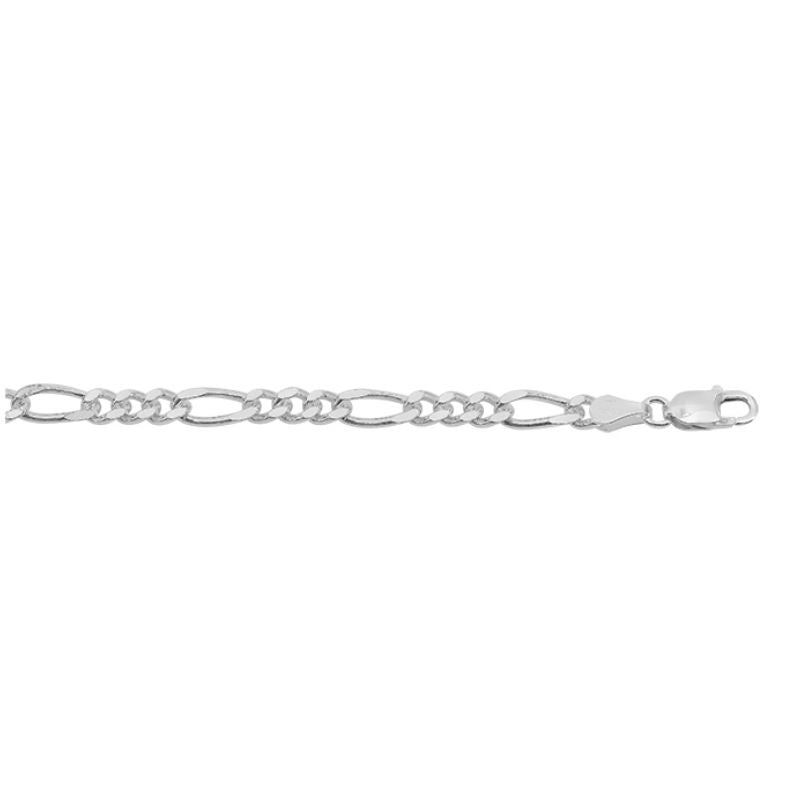 Chaine en argent sterling, Figaro, 2.9 mm - Boutique Equinoxe