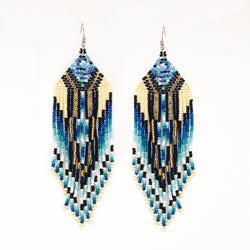 Boucles d'oreille perlées.