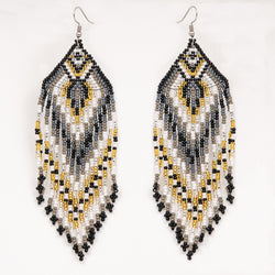 Boucles d'oreille perlées.