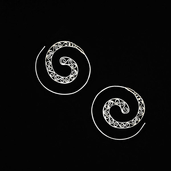 Boucle d'oreille boho spirale bouclettes - Boutique Equinoxe