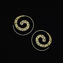 Boucle d'oreille boho spirale bouclettes - Boutique Equinoxe
