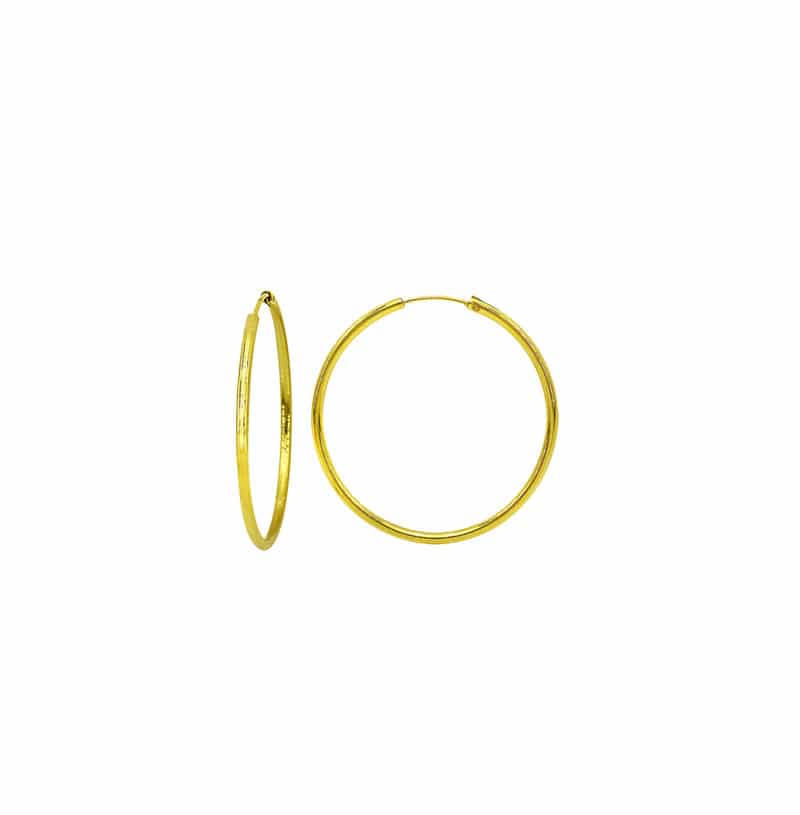 Boucle d`oreille en cerceau plaqué or, 20 mm - Boutique Equinoxe