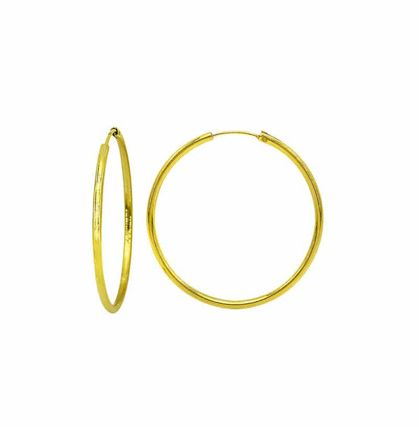 Boucle d`oreille en cerceau plaqué or, 30 mm - Boutique Equinoxe