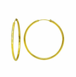 Boucle d`oreille en cerceau plaqué or, 40 mm - Boutique Equinoxe