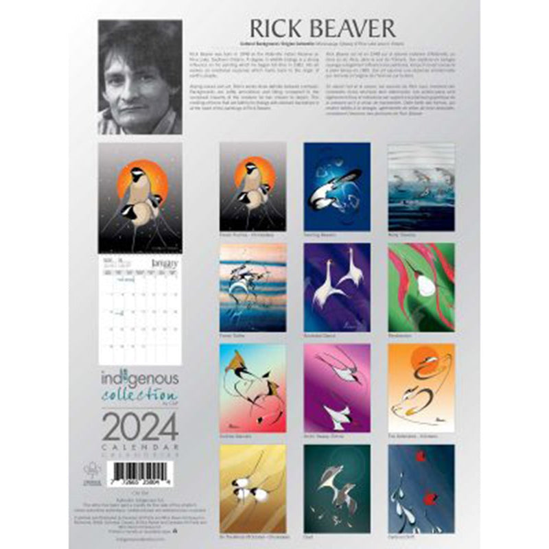 Calendrier 2024, Rick Beaver, Art Autochtone - Boutique Equinoxe