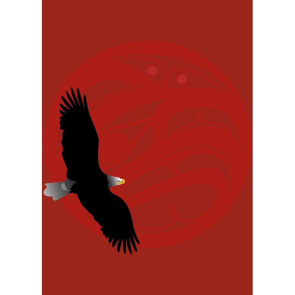 Carte de Souhaits, L'Aigle et la lune Rouge de Mark Preston - Boutique Equinoxe