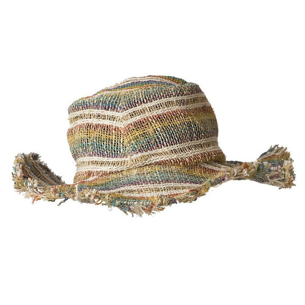 Chapeau de chanvre avec bordure effiloché - Boutique Equinoxe