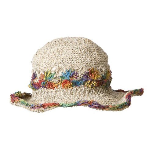 Chapeau en chanvre et coton avec bordure malléable en fil de fer - Boutique Equinoxe
