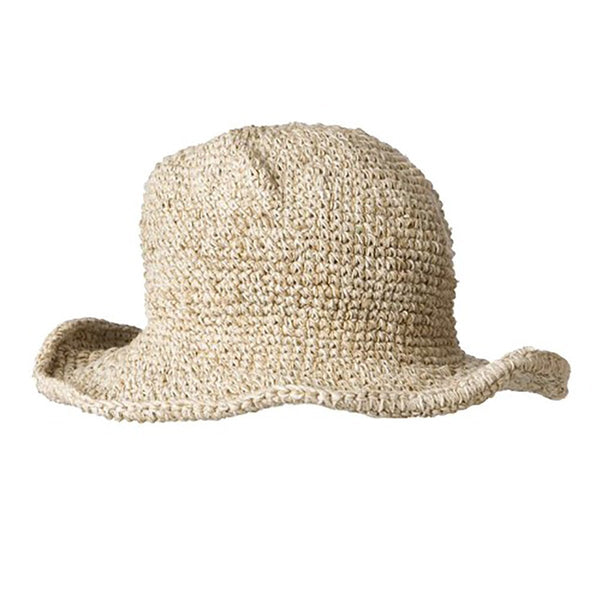 Chapeau en Crochet de chanvre et coton, bordure malléable - Boutique Equinoxe