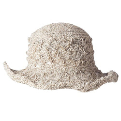 Chapeau en Crochet de chanvre et coton, bordure malléable en fil de fer - Boutique Equinoxe