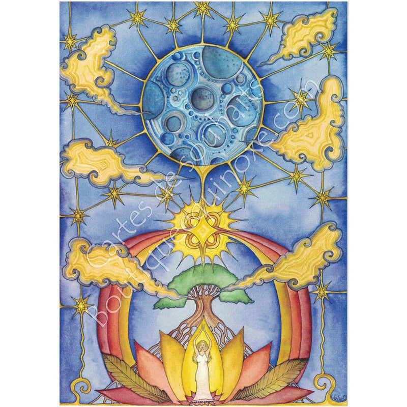 Déesse de la Lune, Carte de souhait - Boutique Equinoxe