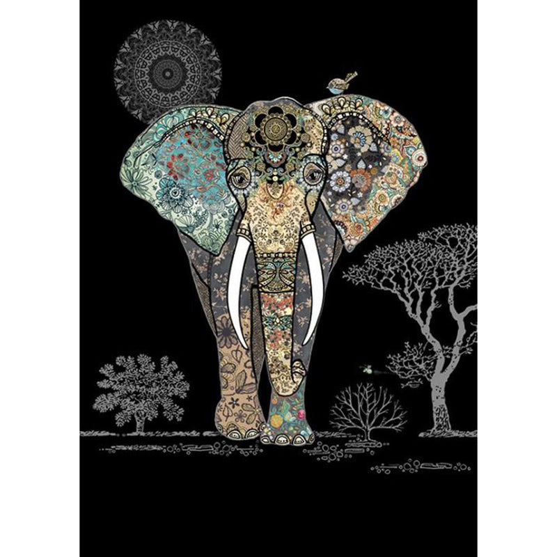 Éléphant décoratif, Carte de Souhaits - Boutique Equinoxe