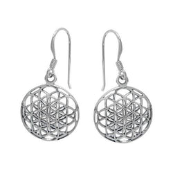 Fleur de vie encerclée, boucle d`oreille - Boutique Equinoxe