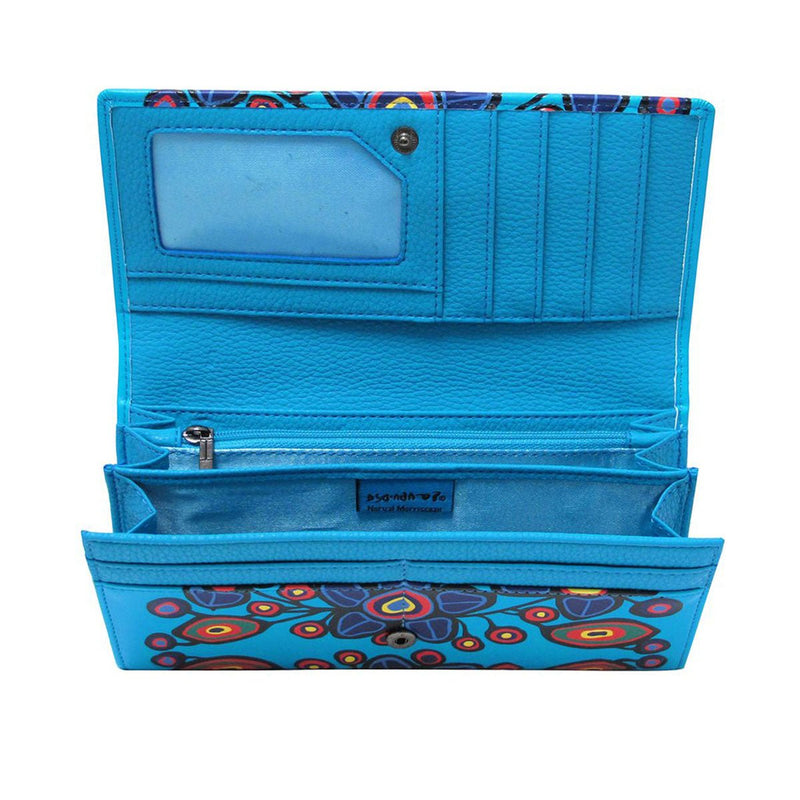 oiseaux-et-fleurs-portefeuille-art-autochtone | boutique-equinoxe
