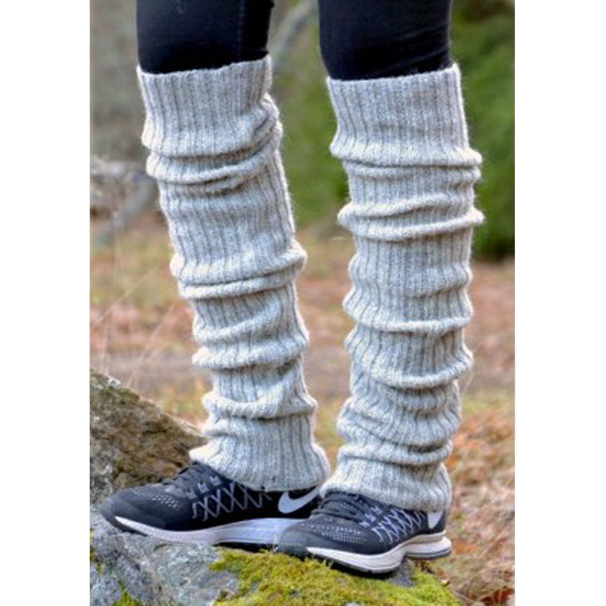 Nordic Ornament Knit Leg Warmers Wool Leg Warmers Winter 